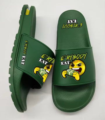 Erybody Eat slipper green with logo
