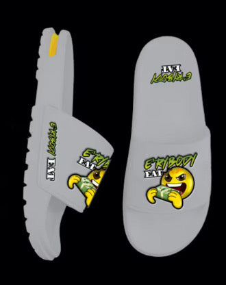 Erybody Eat slipper gray with logo