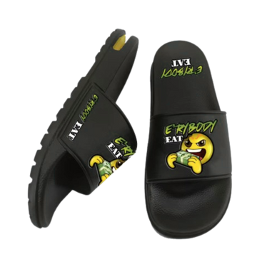 Erybody Eat slipper black with logo